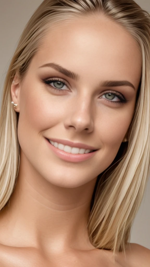 25 year old fashion model, [[[[close up]]]], [[[[chest]]]], [[[[neck]]]], [[[[back]]]], Perfect eyes, perfect iris, perfect lips, perfect teeth, perfect skin, Soft front light, glow, HDR, (muted colors:1.2) ultra realistic, Facial features, skin pores, Skin details, detailed facial skin, Facial features ultra reales, lip details, real eyes