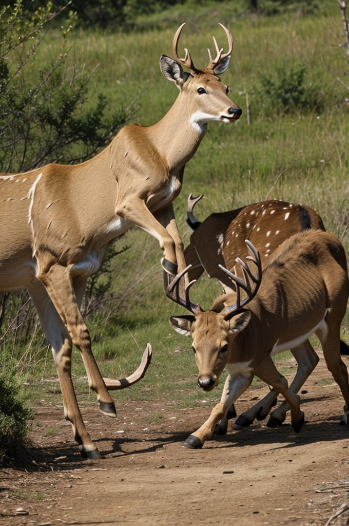 A loin attack on a deer