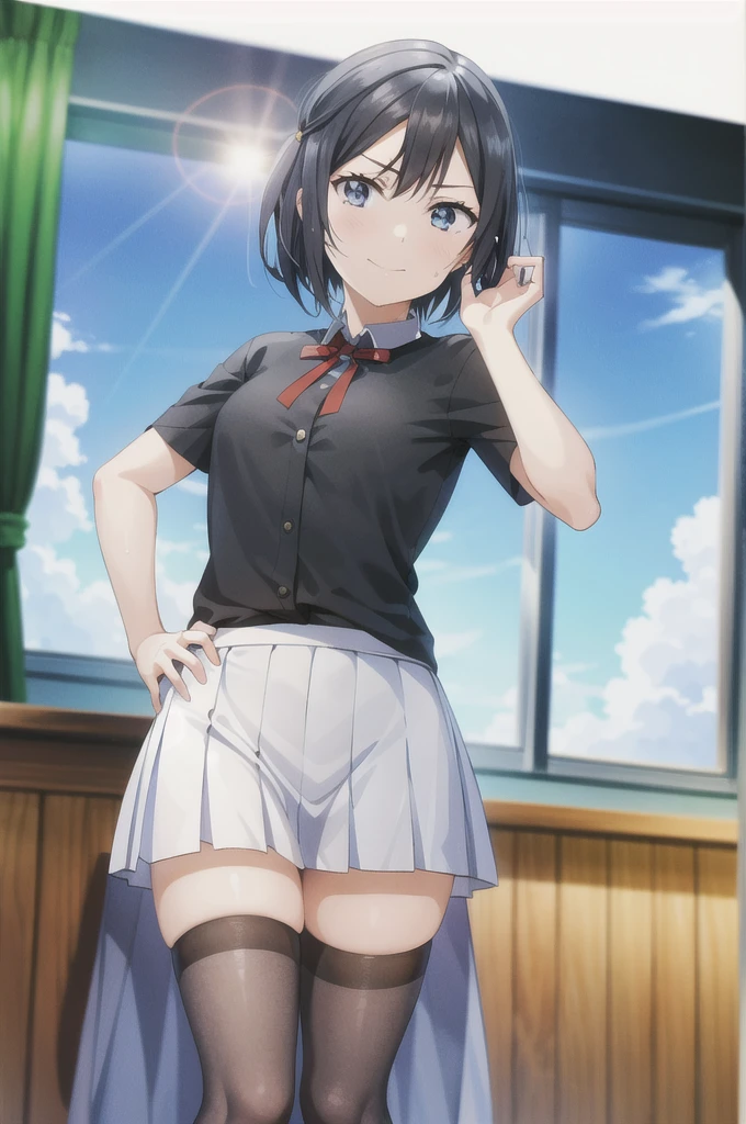 (Highest quality, masterpiece:1.2), One Girl, alone, anime, anime screencap, Ray Tracing, Global Illumination, ultra hi resolution picture, Bright colors, Cinematic Light, Lens flare, Light on the face, Glowing Eyes, Written boundary depth, Happy, Detailed Background, cute, straight, smile,
Yuki Setuna,short hair,Sweatかいた手,Sweatかいた足,Sweatかいた指,Sweatかいた体,Sweat垂れる,Sweatびしょ濡れ,顔Sweatだく,Sweatかいたつや肌,髪の毛Sweatだく,hot,手Sweat,足Sweat,素肌Sweat,脇Sweat,White Breath,Sweat臭い,Stuffy smell,とてもSweatかいている,気体からSweat,Sweat(masterpiece1.4),Smooth skin,Her bare skin is shining,Sweatの匂い,口Sweat,Shine,Fascinating,ShineSweat,Sweat濡れ,顔Sweatですべすべ