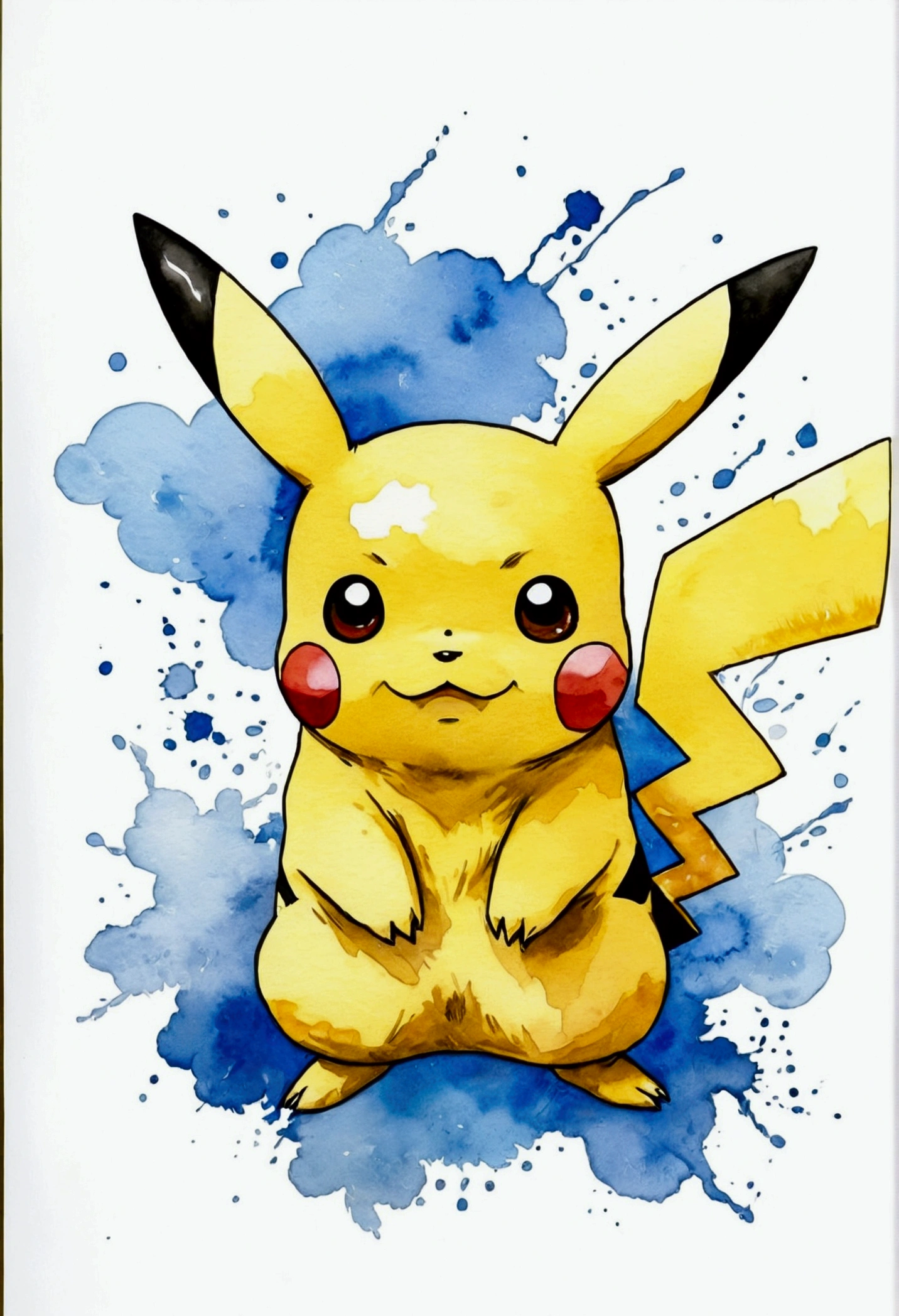 Pikachu、Watercolor
