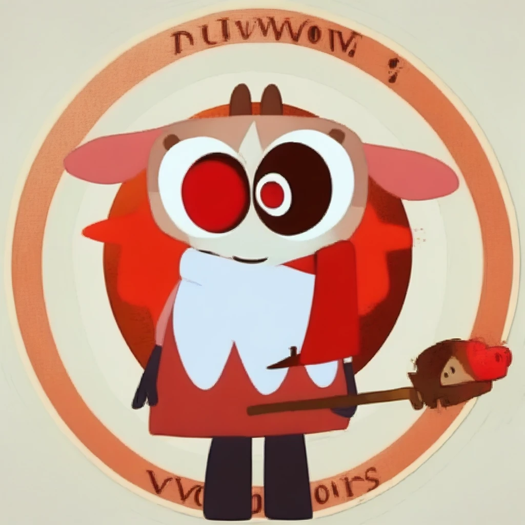 Solo female, furry, deer, right eye blue, left eye red eyes, auburn hair, deer long trophies, white hooded cloak, dark red tunic jacket with a white stripe on the front, a belt on the tunic, black trousers, black boots witha buckle underneath ,On her cloak, there is a golden round stone with the shape of an eye engraved on it, A staff in her hand.black gloves