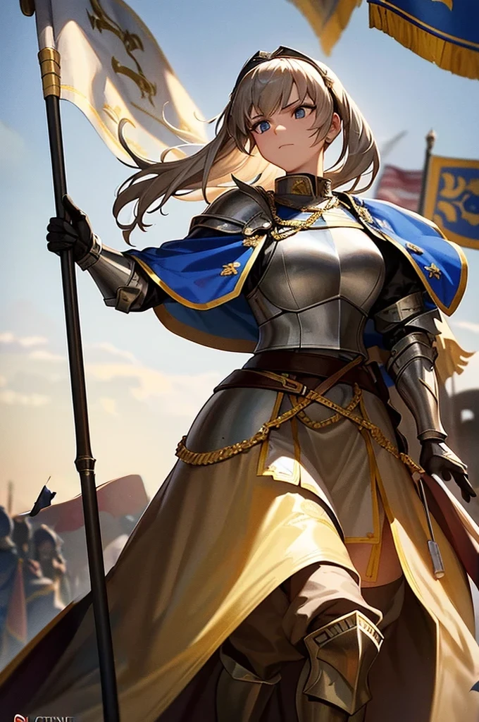 add her holding a sword
