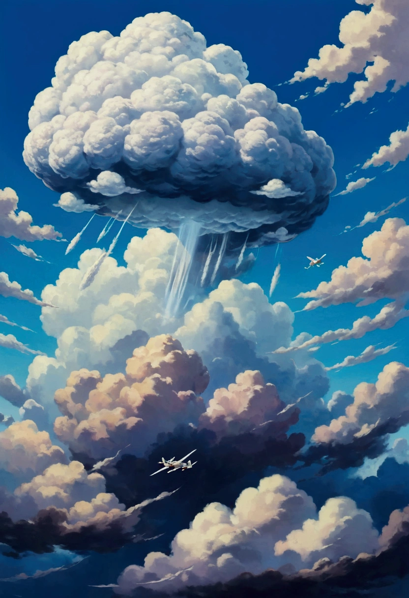 Ghibli Flying cumulonimbus cloud
