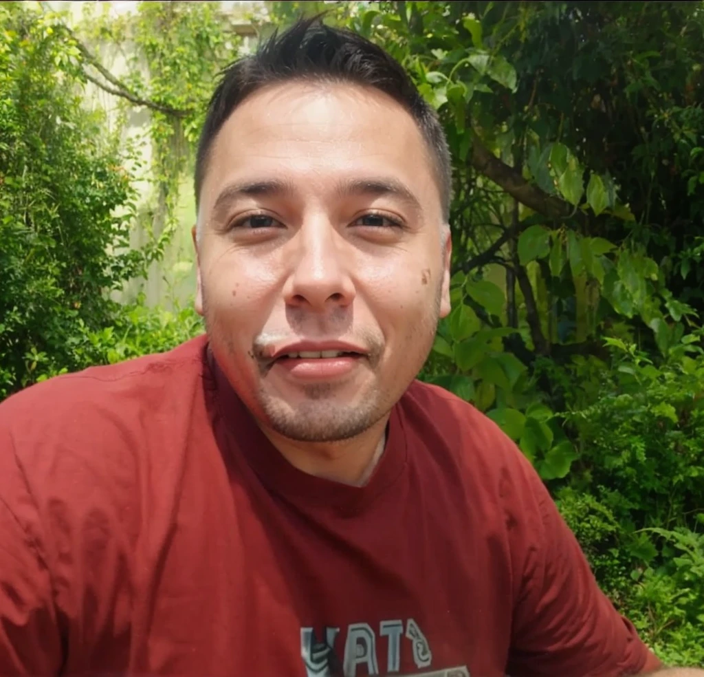 A man happy laughing