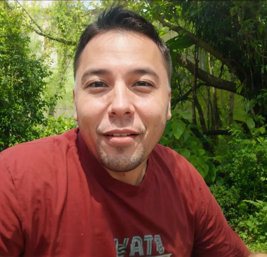 A man happy laughing