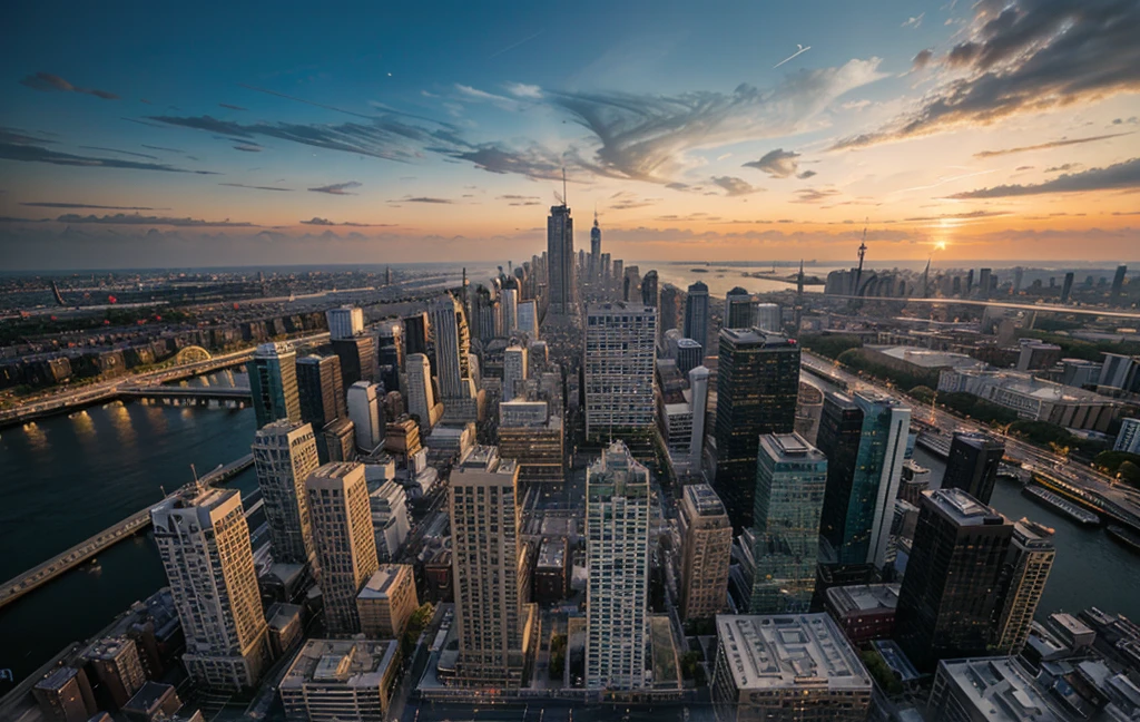 masterpiece, best quality, City skyline