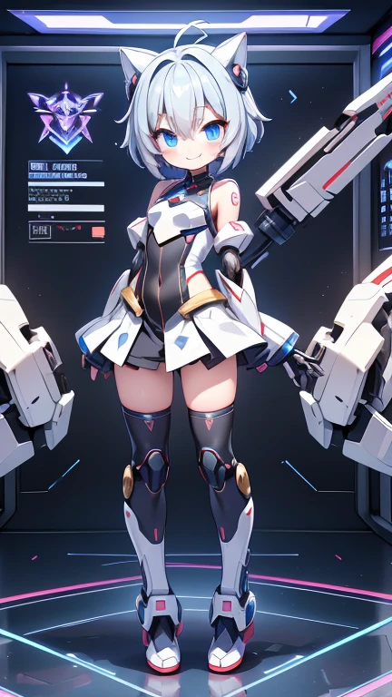 ((masterpiece, best quality, high resolution, extremely detailed CG, absurdres, highres)), detailed face, character sheet, High quality,Best quality,Ultra-detailed,high resolution,full of details, multiple poses and expressions, highly detailed, many parts,((three sided view, front view, side view, back view, full body,multiple views,highres)), concept art, character concept art, vivid color, 1girl, mecha girl, ((mecha_wings)), white armor, ((white outfit)), blue_eyes, mecha musume, white_hair, long_hair, headgear, swimsuit, breasts,thighs, standing, dark background