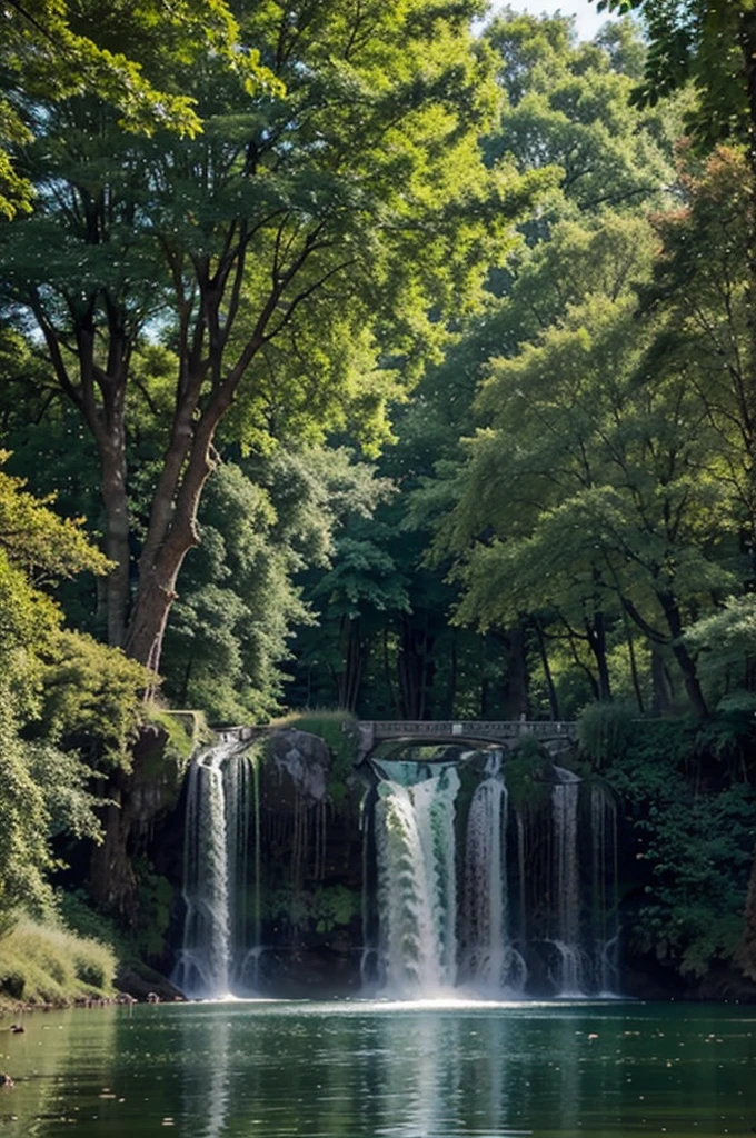 generate an image of a natural park, green park