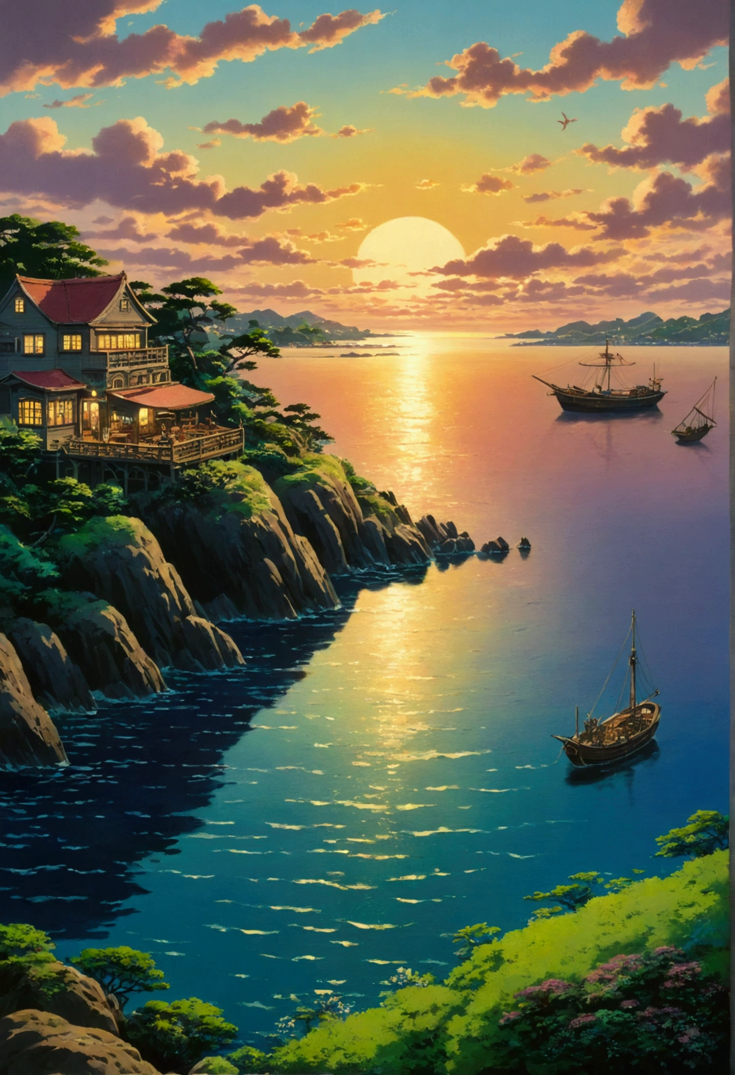 Ghibli Sea at dusk