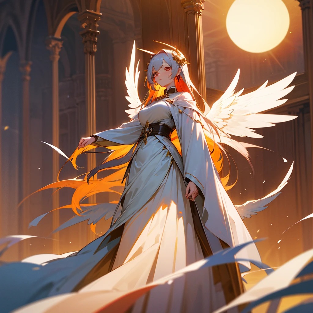 high resolution、The Archangel motif、A dignified, elegant and refined adult woman。Angel of beauty。
Long hair、Red with large white angel wings、Image of tea。
Standing、Hall々It is said that。
like medieval europe、Fantasy、美Shii、god々Shii。image of the sun。