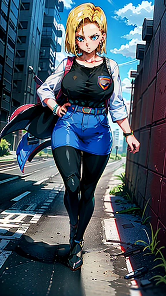 supergirl, pureerosface_v1, sticker of a girl from dc comic, full body, Kim Jung gi, , (gigantic breasts breasts 1.6),soul, digital illustration, comic style, cyberpunk, perfect anatomy, centered, approaching perfection, dynamic, highly detailed, watercolor painting, artstation, concept art, smooth, sharp focus, illustration, art by Carne Griffiths and Wadim Kashin ,, (masterpiece, best quality, ultra-detailed, best shadow),, In the style of Neon Genesis Evangelion, you find yourself standing on a desolate, post - apocalyptic wasteland, as the distant ruins of a massive city loom on the horizon. The sky is filled with ominous clouds, as a massive creature towers in the distance, huge breast, gigantic , titsnipples, curvy, thicc