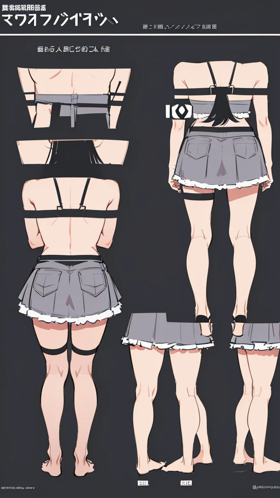(CHARACTERSHEET:1) (MULTIPLE VIEWS FULL BODY UPPER BODY REFERENCE SHEET:1) Cute Girl, Anime Girl, Black Hair, Wolf ears, Wolf Tail, Tactical outfit (CharacterSheet:1), (multiple views full body upper body reference sheet:1)