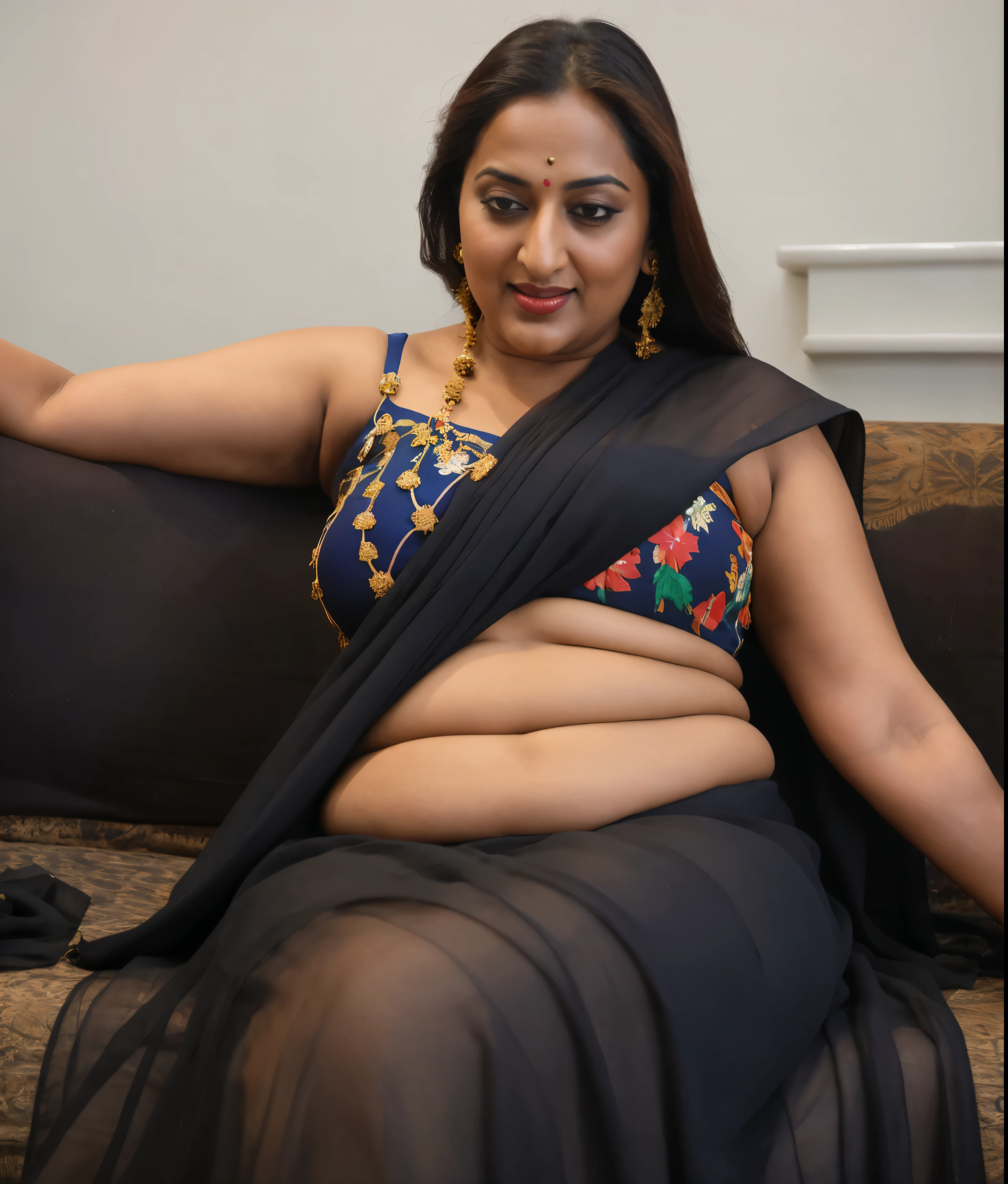 Foto RAW, photorealistic, photography, full body shot, 60 years old Woman, deep red lips, mascara, eye kajal, juicy figure, master shot, perfect eyes, goddess like beauty, pierced eyes, perfect thick chubby mallu Desi aunty bhabhi, Wearing a Stanapatta, a chest-band.Saree model, model Photography, Indian saree shoot, Indian traditional wear advertising photography, traditional wear brand shoot, face of Indian actress Sonakshi Sinha, masterpiece, realistic, realism, incredible details, pleasure, photorealism, detailed skin, skin pores, high contrast, photorealistic Artstation 8k HD digital art trend of high definition and detailed realistic skin texture, ultra detail, realistic skin texture, armature, best quality, ultra high definition, (photorealistic:1.4),, high resolution, detail, raw photo, sweat, Re sharp, by Lee Jefferies Nikon D850 Film Stock Photo 4 Kodak Portra 400 Camera F1.6 Lens Rich Color Ultra Real Realistic Realistic Textures Dramatic Lighting Unreal Engine Trending at Art Station Cinestill 800,(pele altamente detalhada: 1.2), 8k UHD, DSLR, soft-lighting, alta qualidade, grain of film, Fujifilm XT3,she didn't like to wear blouse or bra, she is happy to wear only saree, she hates blouse or bra, highly detailed hairy armpits, hyper realistic skin, skin pores, sweat, veins, stubble armpits, erotic temptation, appealing figure, appealing body language, fleshy arms, horny desi indian mommy, she wants to dominate young boys by showing her tempting figure, irresistibly hot,