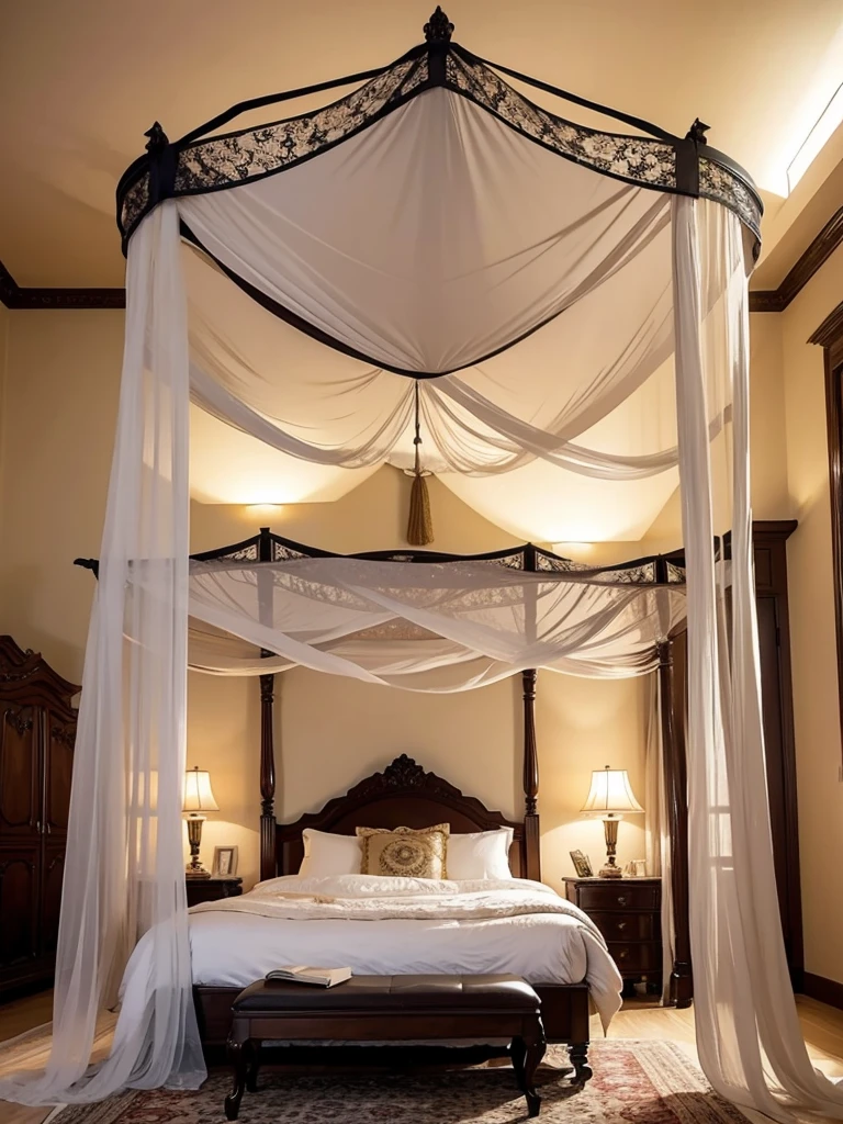 Luxurious room with canopy bed