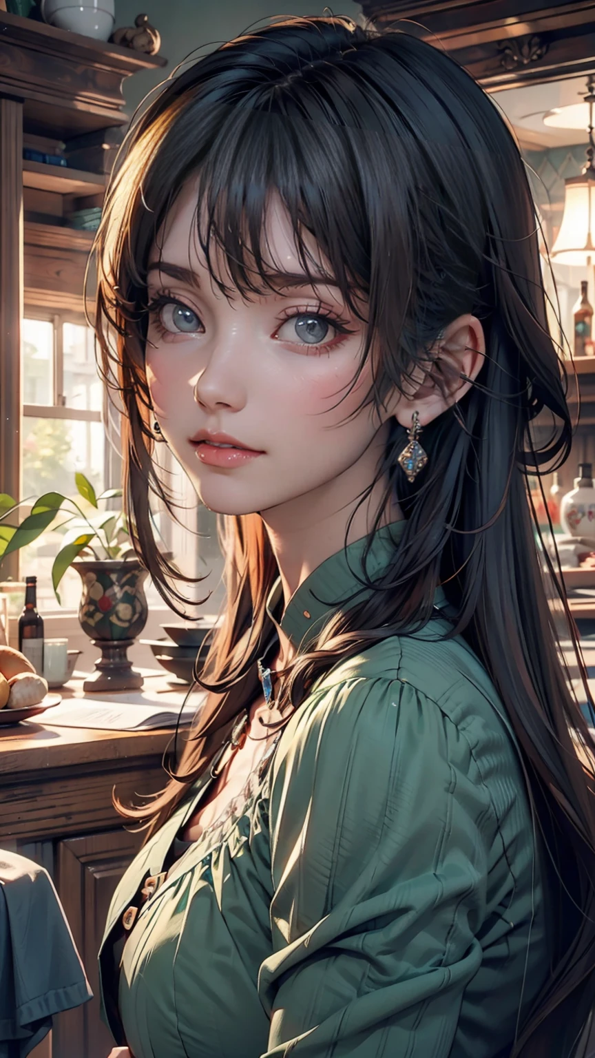 anime, High resolution, Woman close up ((Red braided low ponytail hair)) and (((the most beautiful Green eyes))) in (((Blue clothes))), (((determined)), 8k, Unreal EnGine 5, オクタンレンダリンG, Cute, GamanG, Yoon Gonji, G.To, Gosonjak, Schloop, Severe, Dorm, Noah, trendinG on pixiv, Fan Box, Sketch, masterpiece, Detailed face, smooth soft skin, biG dreamy eyes, beautiful intricate colored hair, Symmetric, anime wide eyes, soft liGhtinG, Concept Art, diGital paintinG,