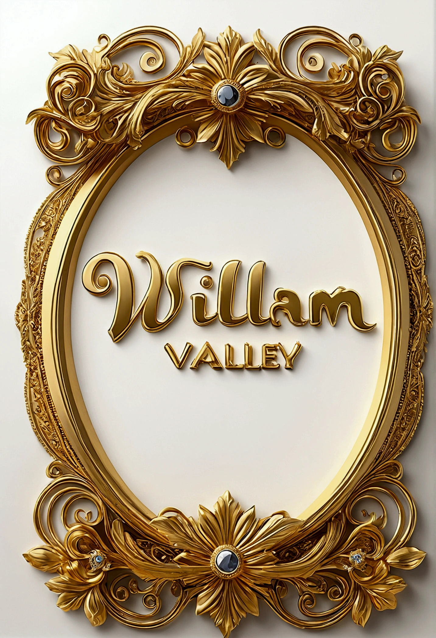 William valley name golden letters