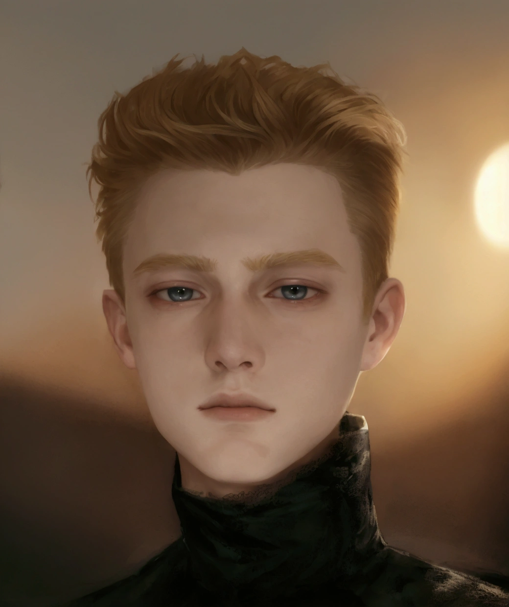18 year old man with blonde hair, pale, caucastian, lit from beneath. shadows on face. darkness, high contrast