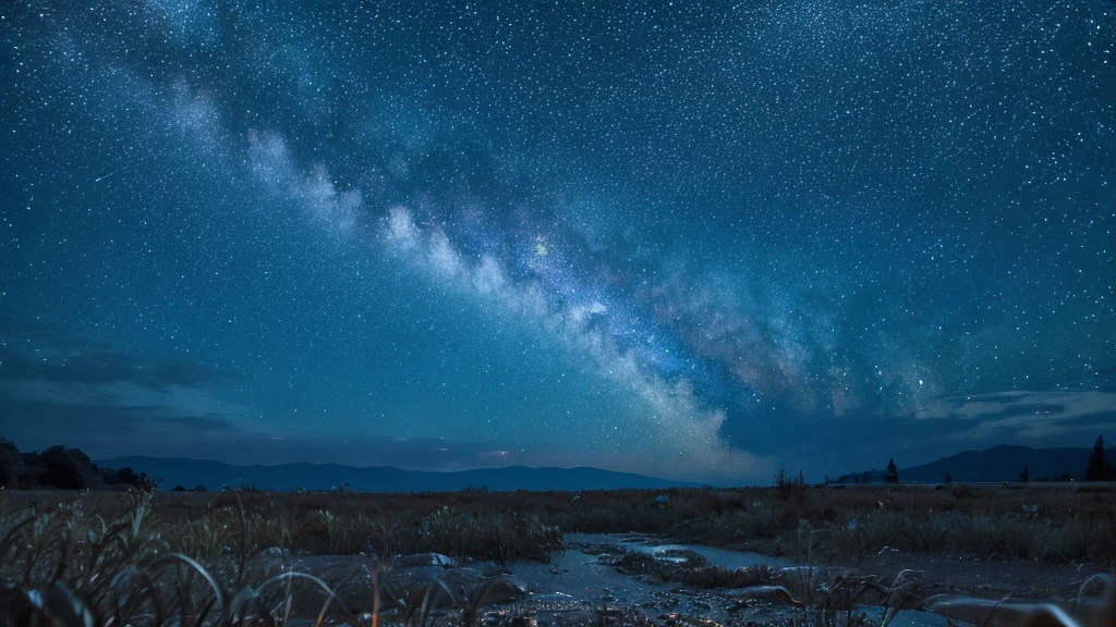 big, Mysterious star floating in the night sky、beautiful