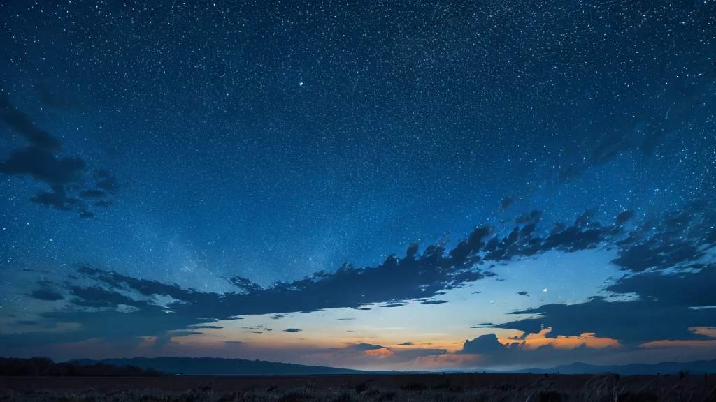 big, Mysterious star floating in the night sky、beautiful