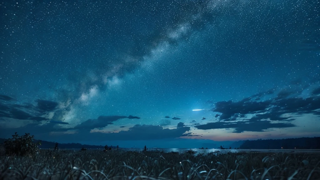 big, Mysterious star floating in the night sky、beautiful