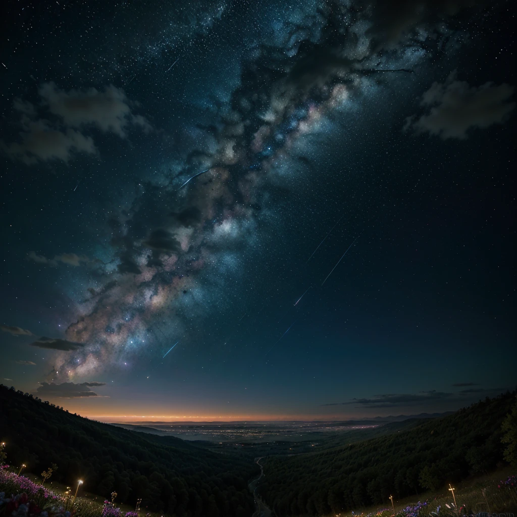 Greatest Quality, the best imagenary scene, Beautiful sky,beautiful nebula,best epic galaxy, imagenery sky,dynamic star colourfull,fantasy flower,fantasy word,utopia sky,utopia world,heavenly sky,super epic sky, colourfull sky,moonlight,dramatic scene,flower area,interstellar dimension,high definition art,the greatest Quality art,powerfull art,top special art,professional art,beautiful forest,fireflies,natural flora