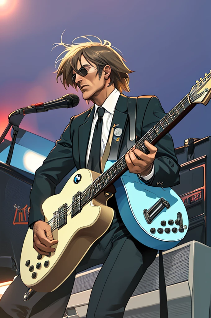 Man oldmoney car bmw suit superstar playguitar