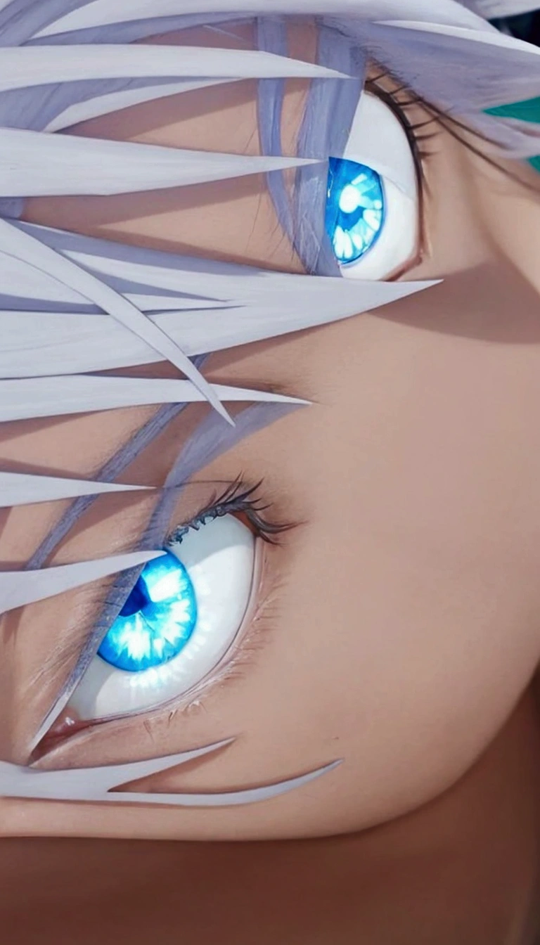 anime girl with blue eyes staring at the camera, blue eye. anime, pale blue eyes!, kaworu nagisa, clear blue eyes, ice blue eyes, ice-blue-eyes, white glowing eyes, killua zoldyck, killua zoldyck portrait, glowing white eyes, light-blue eyes, crystal blue eyes, pale blue eyes