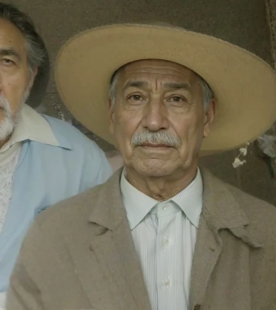 a realistis spanis man face age 50 years wear a brown rob ,ultra hd 8k