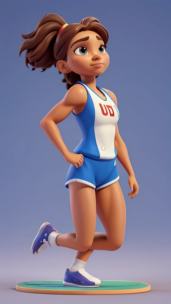 Olympic Games, track and field athlete, Front view side view, Running athlete, Pixar, UHD, masterpiece, accurate, high details, textured skin, best quality, highres, 4K