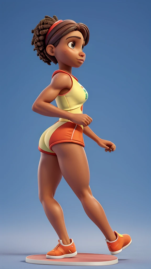 Olympic Games, track and field athlete, Front view side view, Running athlete, Pixar, UHD, masterpiece, accurate, high details, textured skin, best quality, highres, 4K