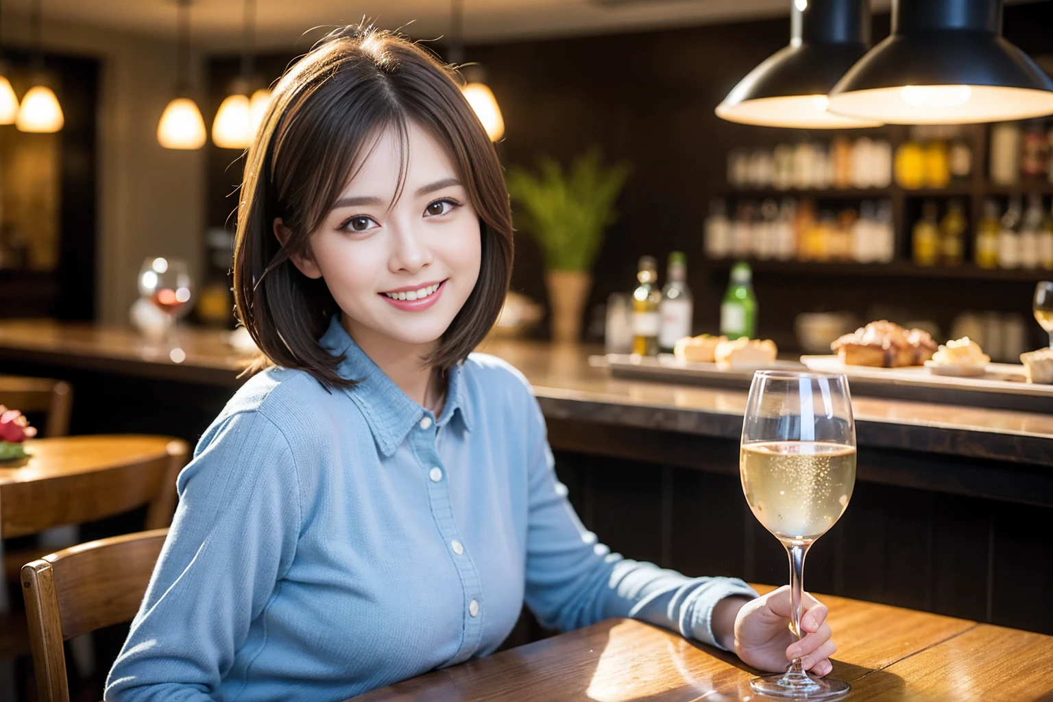 ((Highest quality、8k、masterpiece:1.3))、Shortcuts、cute、slimカップル、modelカップル、actress男優、(Realistic, Intricate details:1.2), full-course dinner、wine 、Amazing view of the sunset sky and clouds、A bright smile、short hair,Bright Face、45 years old), 42 years old, 赤wine 、Appetizers、Italian food、wine bottle、Champagne、スパークリングwine、Two beauties、Brown Hair、Shortcuts、Long sleeve shirt、dress、Beautiful woman 1, (slimな顔), (The body is slim), (Brown Hair), (Shortcuts), cheeks turn a little red,Attractive beauty、restaurant, In a prominent place (From the waist up) Nova Frog Style, actress, model, Upper Body, 白wine, slim, wineグラス, 中央に置かれたwineグラス, smile, (smile: 1.15), Beautiful fine grain, Depth f/2,saturation, High Contrast, Strong light and shadow,Moist Body:1.5、3D texture、Delicate eyes、Brown Hair、The hair is very shiny、