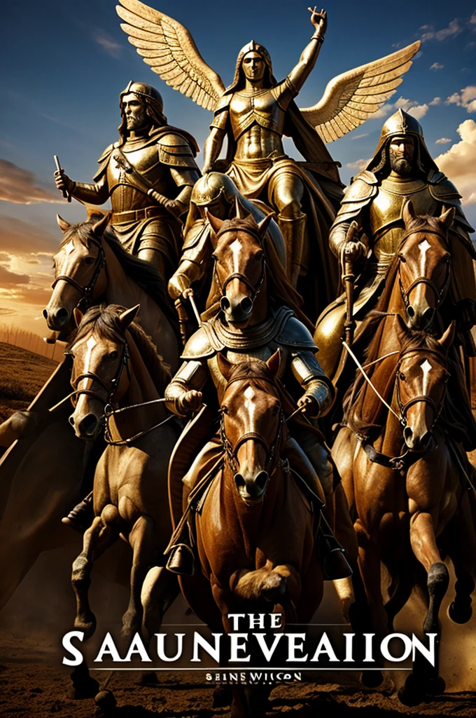 The four horseman of Salvation. Representing Conviction, Health, Innocence, and Wisdom