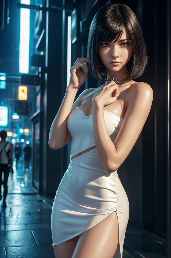 (overgoodrapeclimaxfeelings's gspots:1),
(Age 13:1.5),
(lust godness&#39;s face:2.9),
Third rule, Style - Psycho, girl in white dress, Ultra high resolution, alone, __body parts__ Delicate and realistic skin, big, official art, All-in-one 16K wallpapers, Special details, beauty and aesthetics, beauty, Masterpiece, best quality, In cyberpunk city, Great atmosphere, Calm color palette, Calm mood, soft shadow, shiny hair, Shiny skin, Glow cut, chibi, coordination of finger proportions