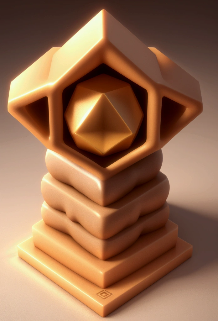A hexagonal currency,Game item icon,3D medallions,Band thickness,Isometric,,C4D,Blender rendering,high quality,High Detail