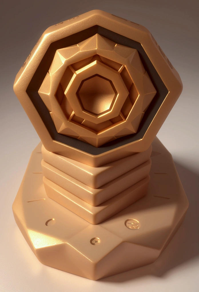 A hexagonal currency,Game item icon,3D medallions,Band thickness,Isometric,,C4D,Blender rendering,high quality,High Detail