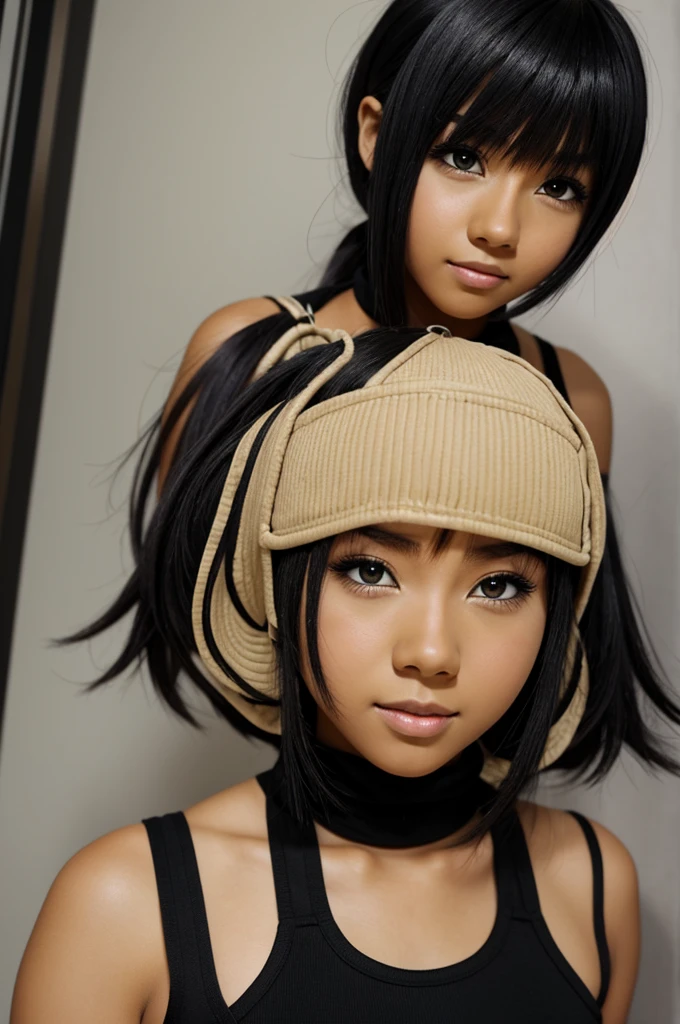 Hinata from naruto with dark skin