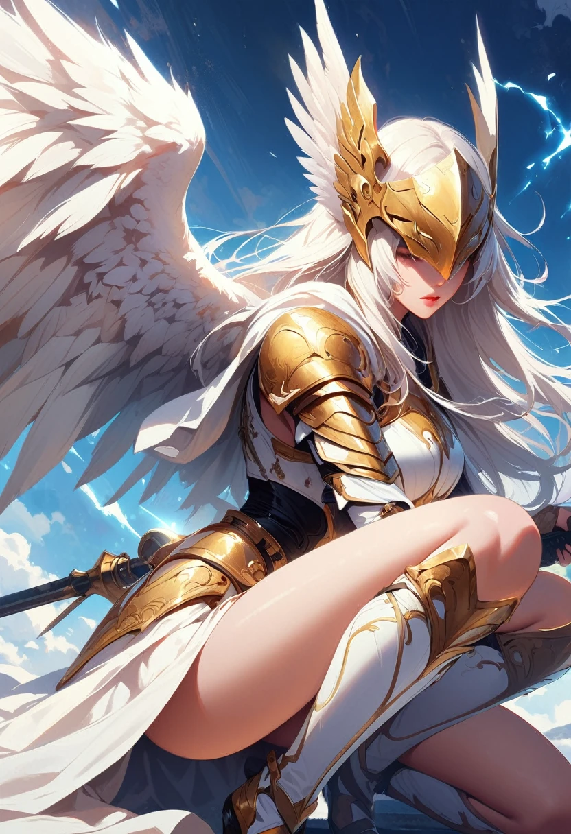 1girl, angel, valkyrie, golden_armor, extremely_detailed_beautiful_eyes, extremely_detailed_beautiful_face, perfect_proportions, detailed_delicate_facial_features, photorealistic, intricate_detailed_armor, dynamic_elegant_pose, glowing_golden_energy_aura, cinematic_dramatic_lighting, volumetric_fog, hyper-detailed, award_winning_cg_art, masterpiece