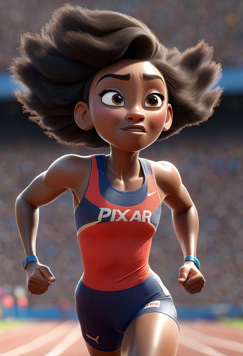 Olympic Games, track and field athlete, Front view side view, Running athlete, Pixar, UHD, masterpiece, accurate, high details, textured skin, best quality, highres, 4K