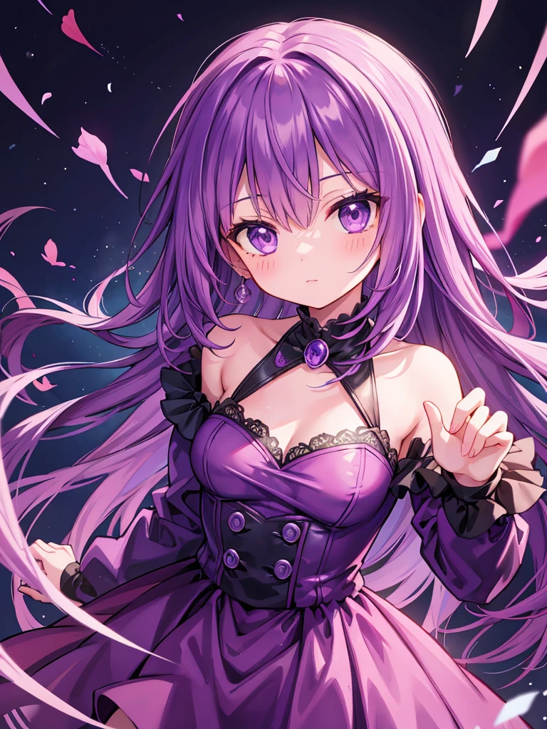 Purple Hair,Purple Eyes,Permalong,Monster costume