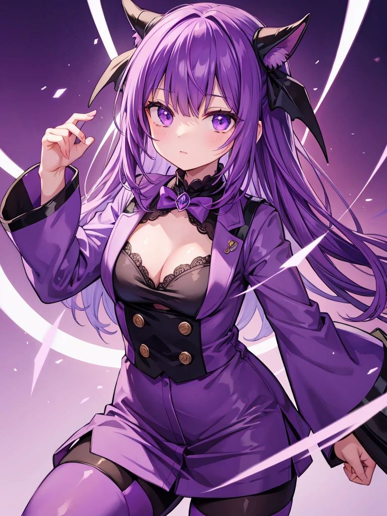 Purple Hair,Purple Eyes,Permalong,Monster costume