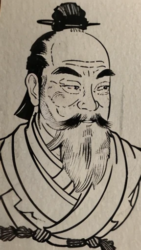 (((whole body))),((Monochrome)),(((Ink Painting))),Oriental、Men in ancient Chinese costumes、(ancient chinese hairstyle male)、As seen in the Romance of the Three Kingdoms々military commander、Highest quality、masterpiece、Ultra-high resolution、(Realistic:1.4)、Game Poster、Crisp and beautiful image quality、beard、Embroidered cloth wrapped around a topknot、whole body ,(Skin of color, ),(beard):1.2), (Very detailed, bloom:1.5), (Highest quality, Concept Art, 4K), (analog:1.2), (high sharpness), (Detailed pupil:1.1), Detailed face and eyes, masterpiece, Highest quality, (Very detailed photos:1.1), 8k, (Dynamic Short Hair), (PurerosFace_v1:0.2), [:(Detailed face:1.2):0.2], sharp, Shadow, 