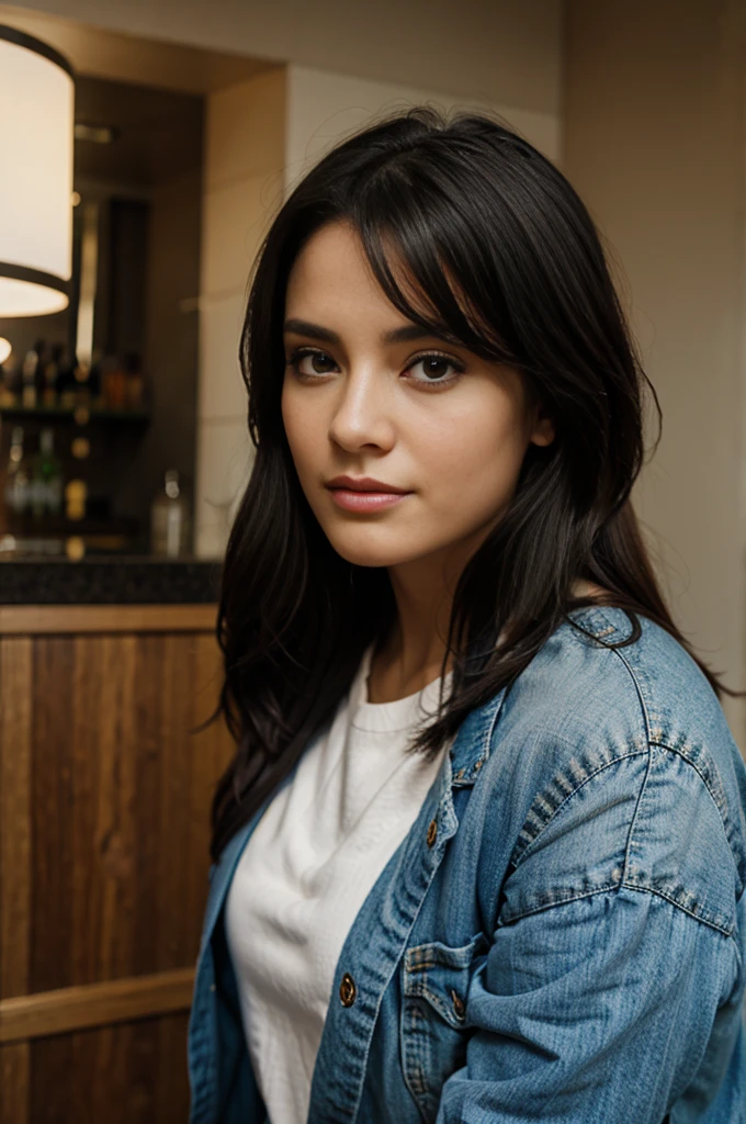 d'up. portrait d'a beautiful brunette woman , 24 ans, wavy hair. elle est mannequin pour le magazine Playboy. She has a sweet smile and flirts with the camera, ( elle se tient debout dans l'Arc d'Antigua Guatemala, no lingerie, yeux parfaits, des mains parfaites, corps parfait, Cheveux parfaits, poitrine parfaite, hair behind the'ear, uhd, retina, head of'artwork, accurate, anatomically correct, textured skin, Great detail, high details, high quality, prime, best quality, high resolution, 16K, 8k, hyper realistic
