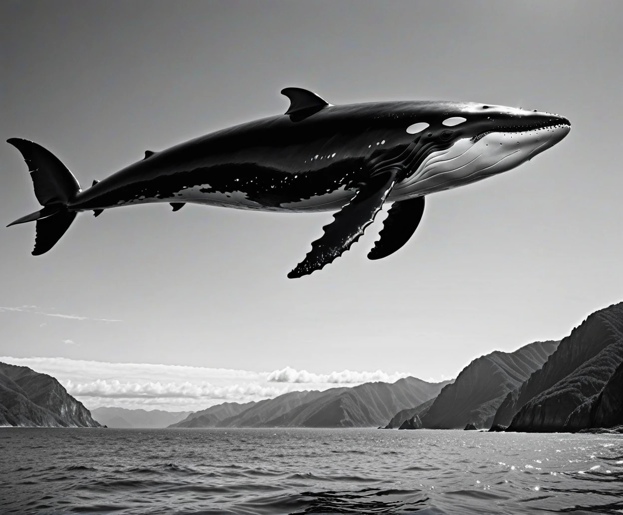 （0718）Today's challenge theme：Flying Whale/飞翔的鲸鱼/飛ぶクジラ