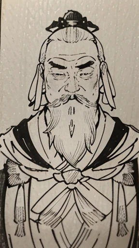 (((whole body))),((Monochrome)),(((Ink Painting))),Oriental、Men in ancient Chinese costumes、(ancient chinese hairstyle male)、As seen in the Romance of the Three Kingdoms々military commander、Highest quality、masterpiece、Ultra-high resolution、(Realistic:1.4)、Game Poster、Crisp and beautiful image quality、beard、Embroidered cloth wrapped around a topknot、whole body ,(Skin of color, ),(beard):1.2), (Very detailed, bloom:1.5), (Highest quality, Concept Art, 4K), (analog:1.2), (high sharpness), (Detailed pupil:1.1), Detailed face and eyes, masterpiece, Highest quality, (Very detailed photos:1.1), 8k, (Dynamic Short Hair), (PurerosFace_v1:0.2), [:(Detailed face:1.2):0.2], sharp, Shadow, 