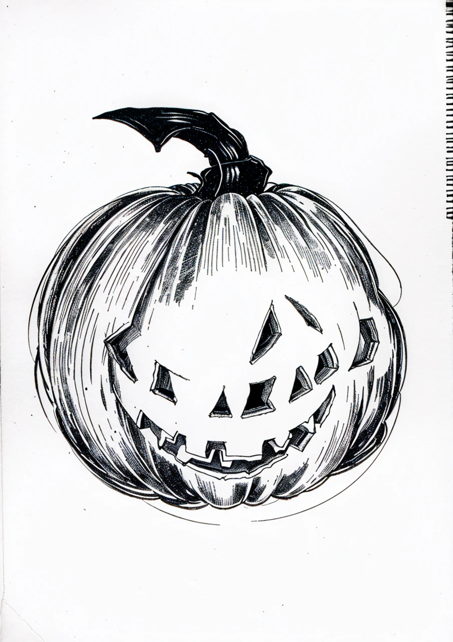 dark scary horror 1980s  sketch Halloween 