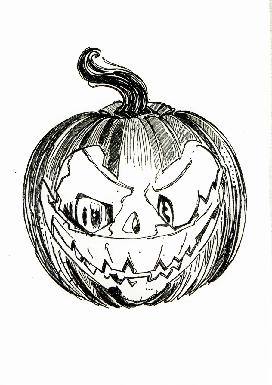dark scary horror 1980s sketch Halloween