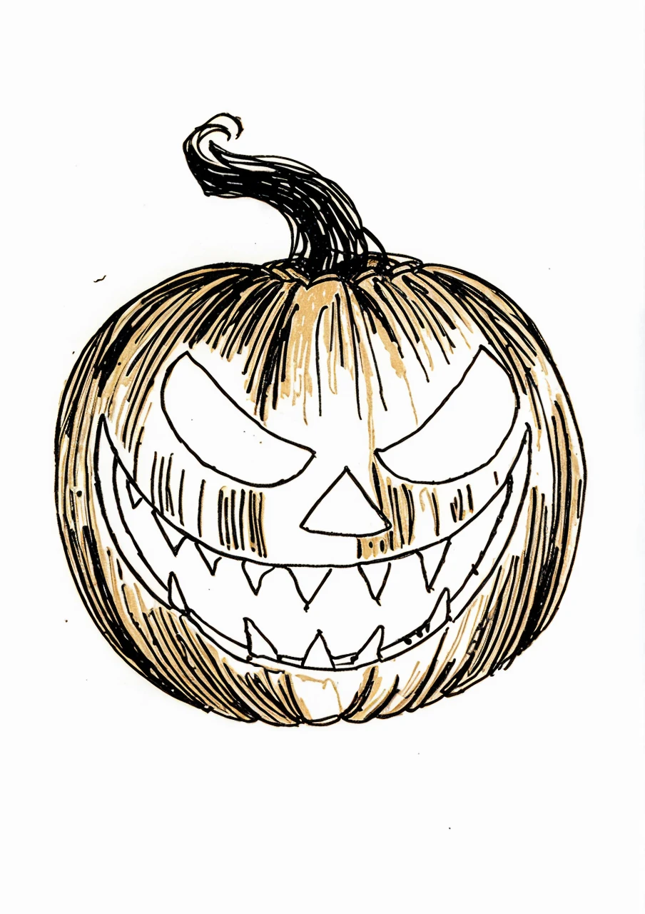 dark scary horror 1980s sketch Halloween