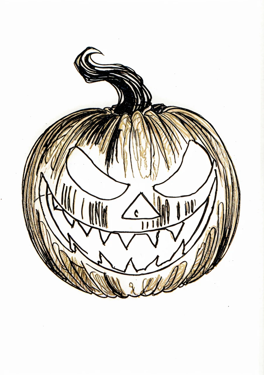 dark scary horror 1980s sketch Halloween