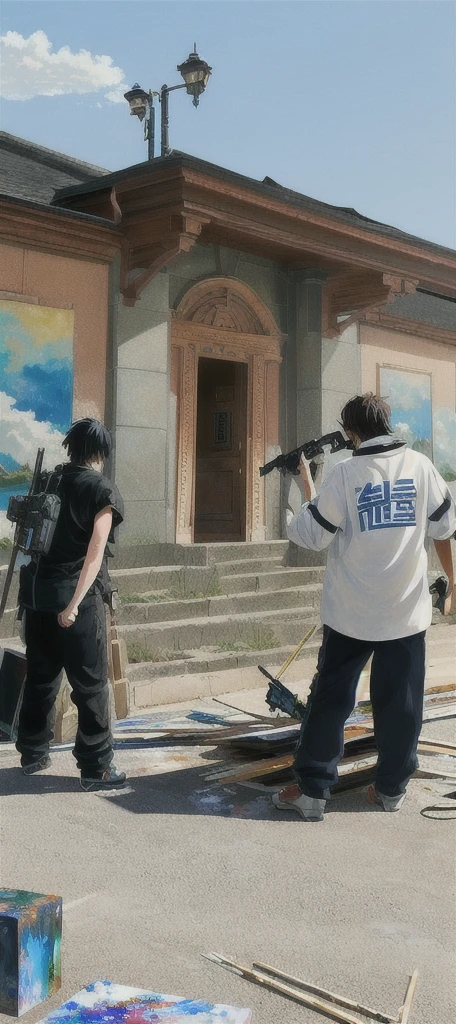 Create a painting based on this scene, Anime，Technology，Special Effects