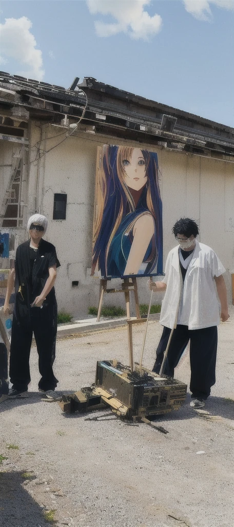 Create a painting based on this scene, Anime，Technology，Special Effects